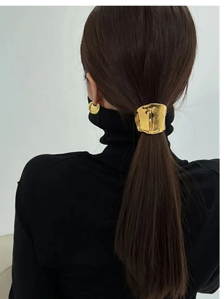 Korea Bohemia Design Concave and Convex Craft Hair Clip Hair Fork Clip Fashion Metal Hair Ring Hair Accessory Hair Headdress