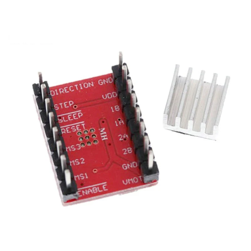 Stepper Motor Driver 5PCS A4988 Step Stick Stepper Driver + Heat sink For Reprap 3D Printer Parts Red Stepper Motor Driver With Heatsink Accessorie