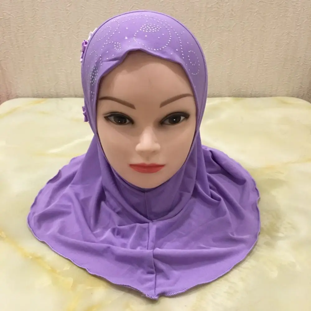 Cotton Hijab Head Wrap Islamic Scarf for Kids Girls