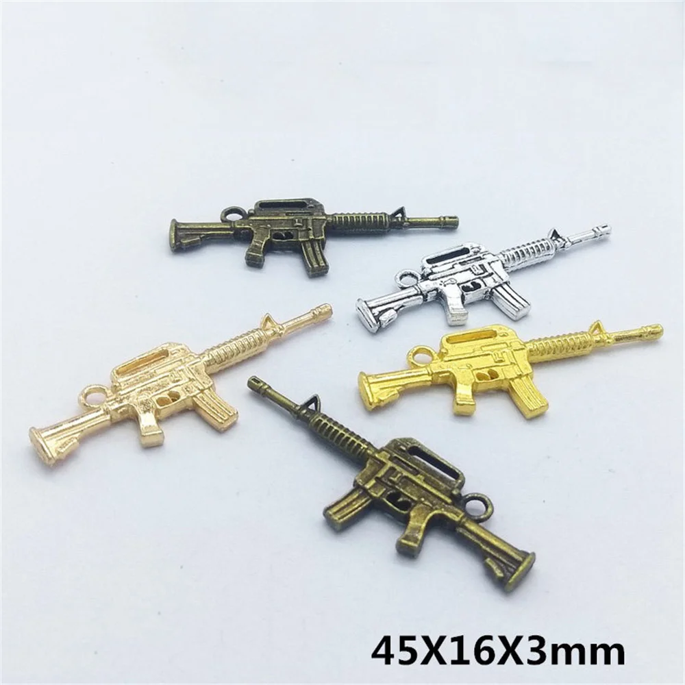 10Pcs 3D Alloy Gun Nail Charms Luxury Gun Shape Glitter Nail Art  Decorations Nail Rivets Rhinestones Accesoires Strass - AliExpress