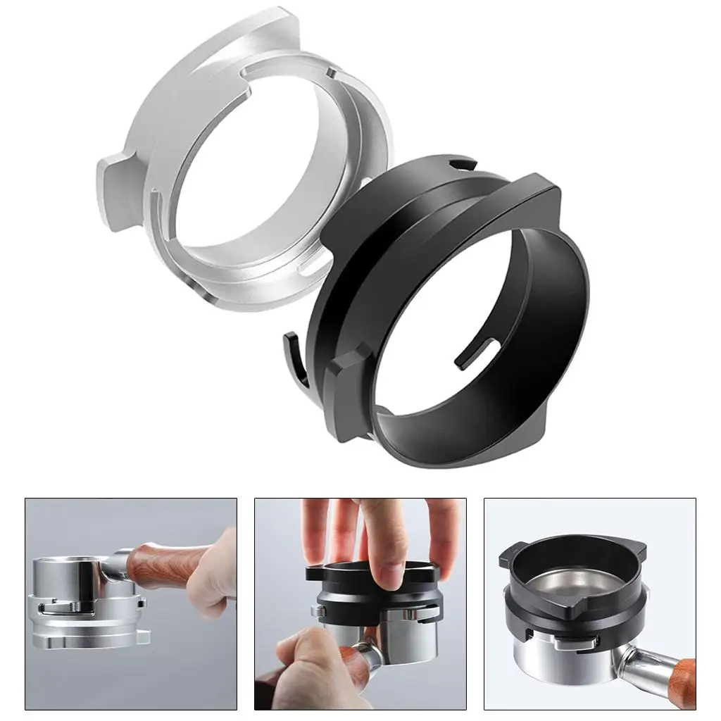 브루 보울 커피 파우더 에스프레소 바리스타 도구 커피 탬퍼용 알루미늄 지능형 도징 링, 54mm