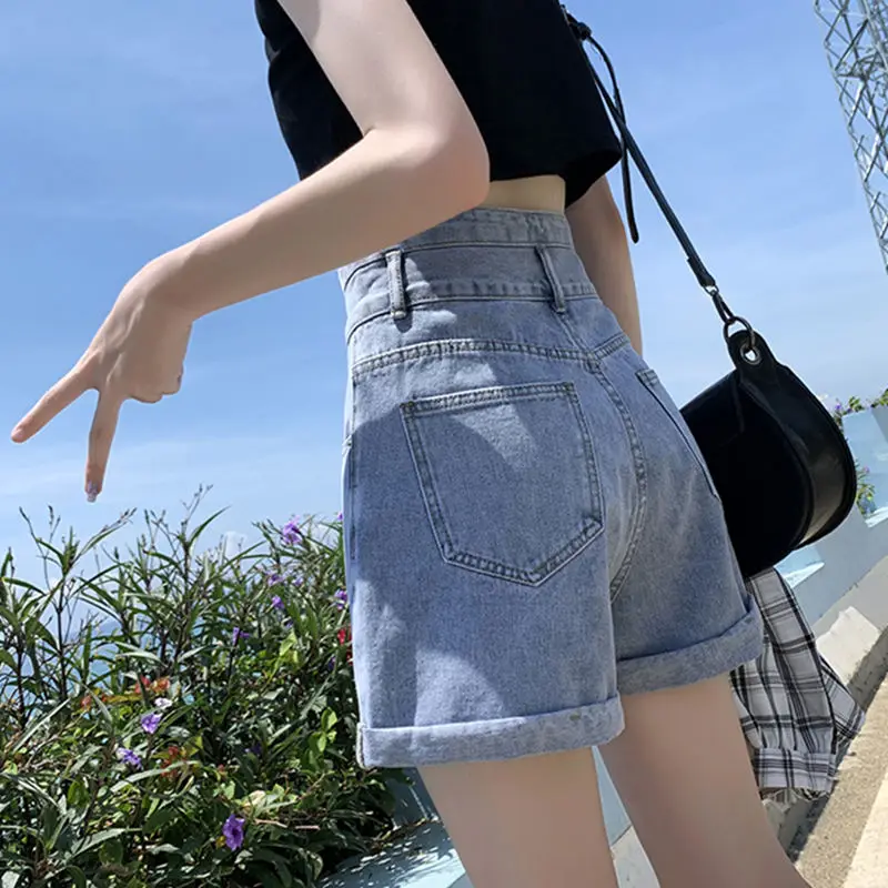 Women's Shorts High Waist Short Pants for Woman To Wear Cotton Jeans Denim Work Boxer Office Elegant XL Cheap Outdoor Normal Hot