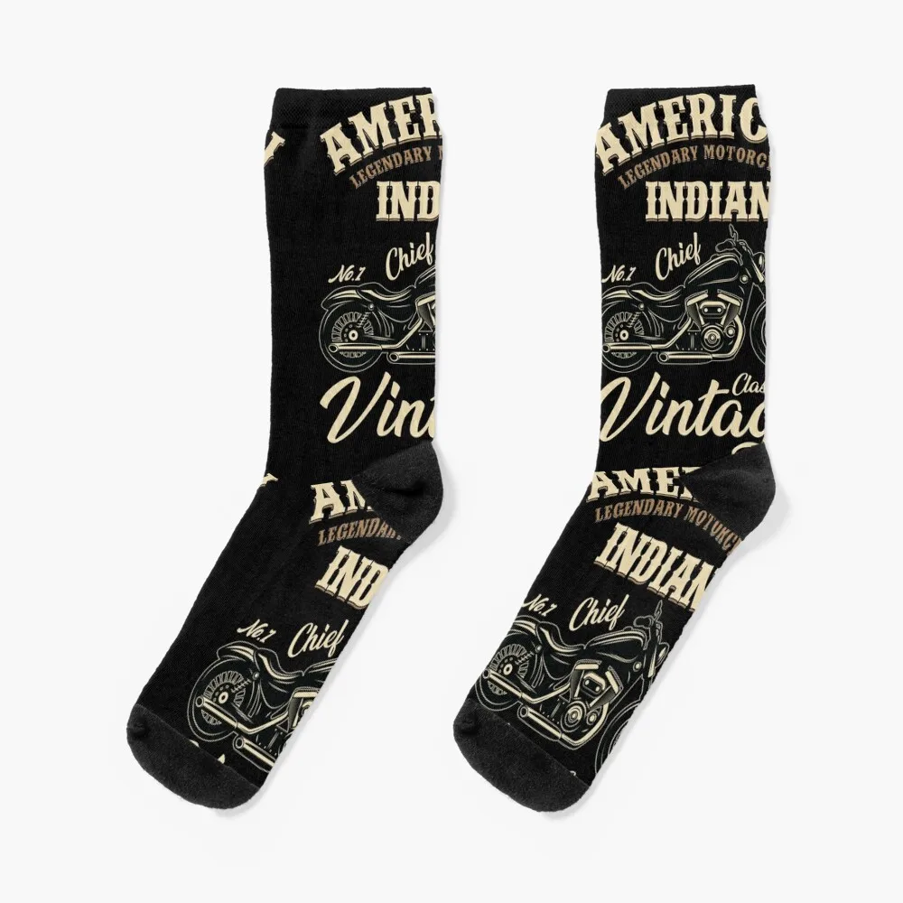 

American Legendary Motorcycles Indian Classic And Vintage Socks designer short Girl'S Socks Men's