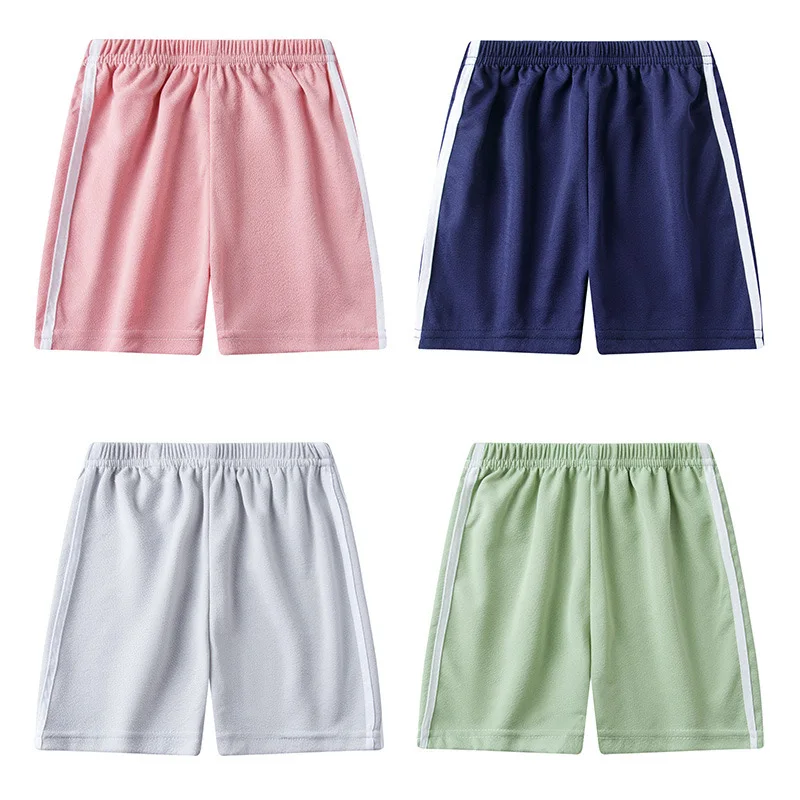 1pcs Summer Boys Shorts Girls Solid Color Beach Shorts Kids Baby Casual Pant Children Short Pants Sport Clothing Outwear