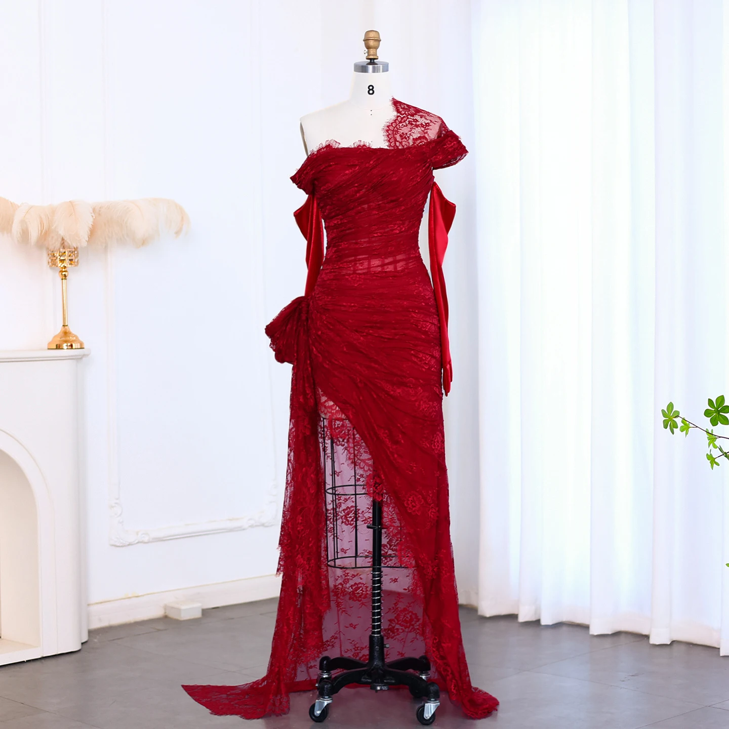 chinese dress ladies Exquisite A Line Floral Black and Red Gothic Wedding Dress –  WonderlandByLilian main image 0