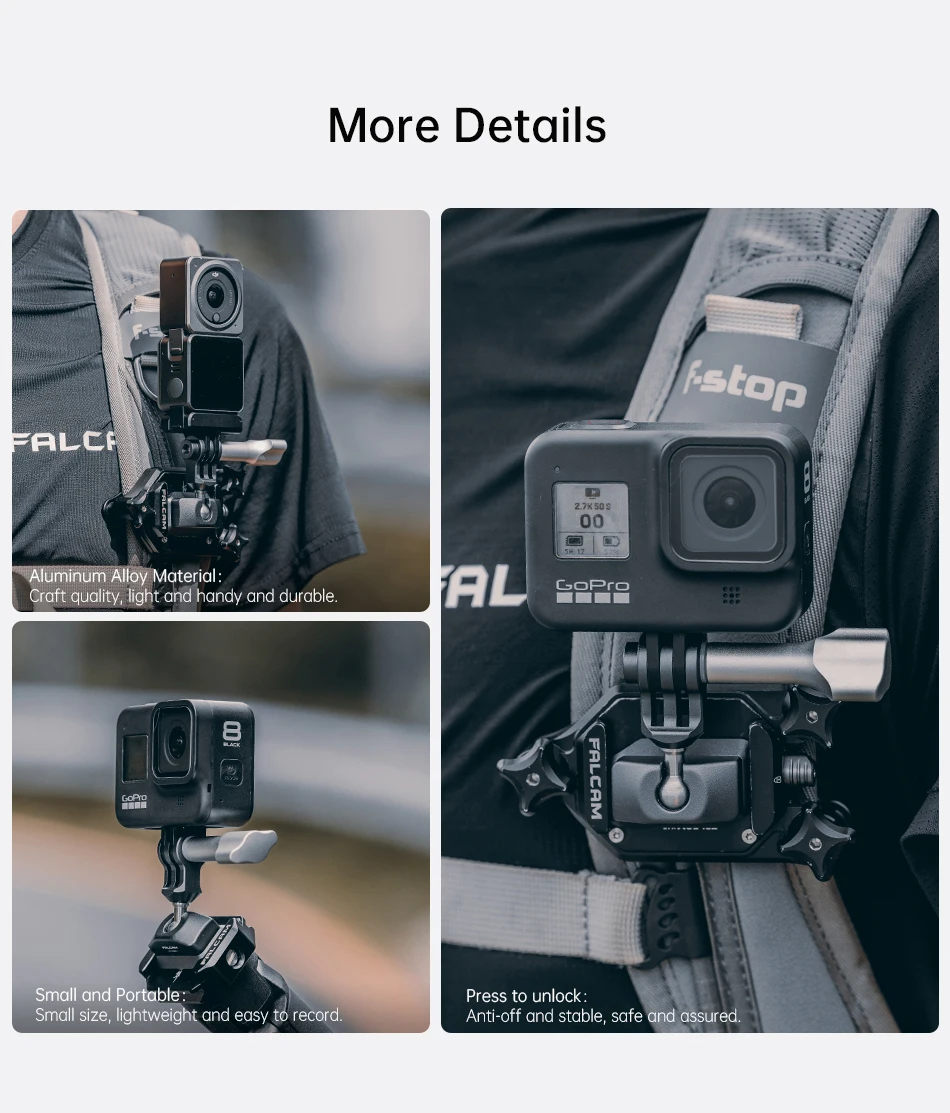 F22 Clamp Quick Release Plate Quick Release Base Ball Head for Gopro Cameras