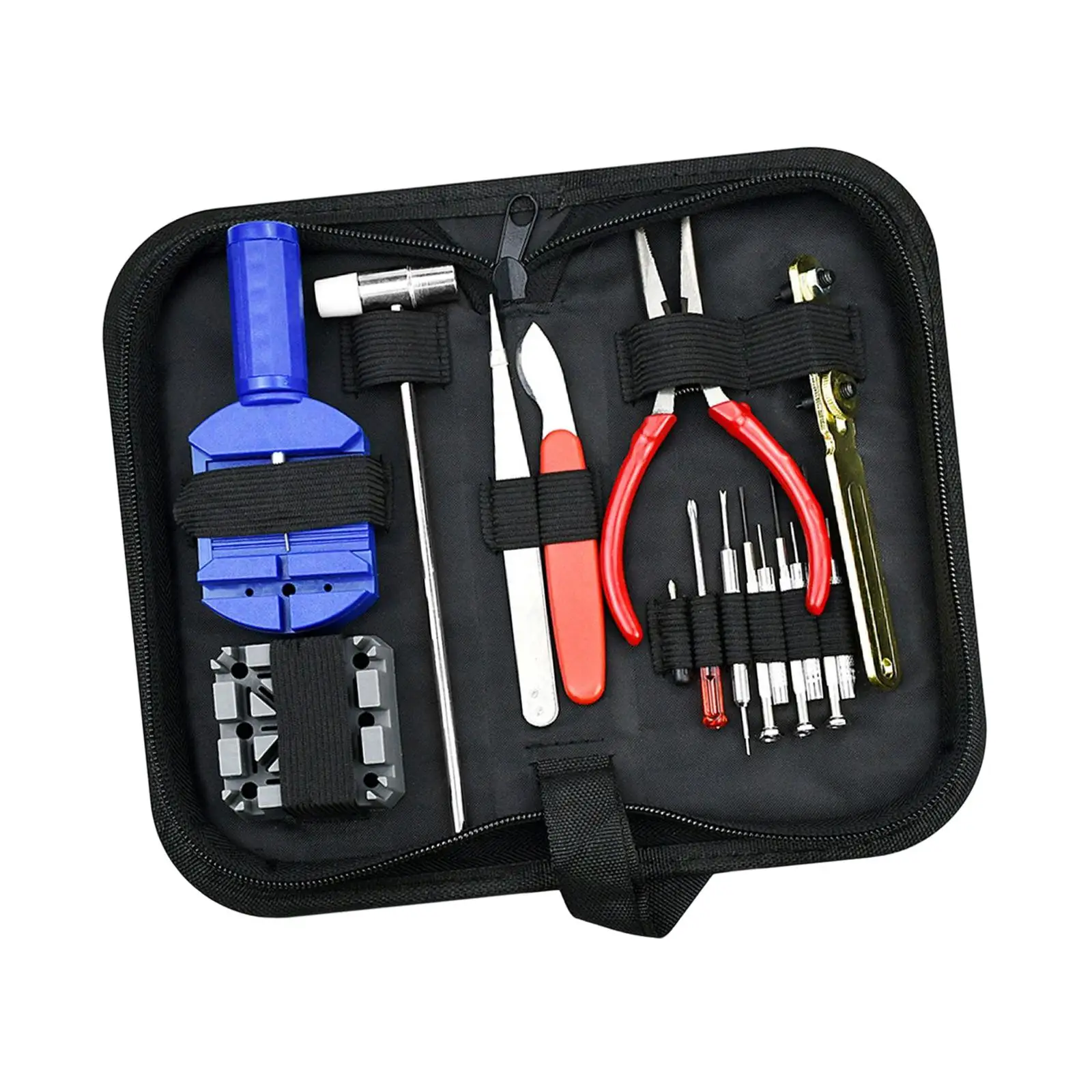 16 Pieces Watch Repair Set with Carrying Case Multifunctional for