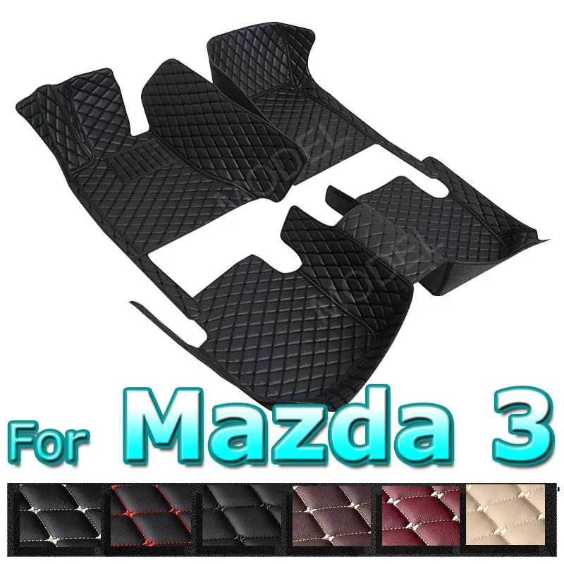 

Автомобильные коврики для Mazda 3 Axela 2019 2018 2017 2016 2015 2014, коврики, Декоративные Чехлы, автомобильные Водонепроницаемые кожаные накладки на ножки