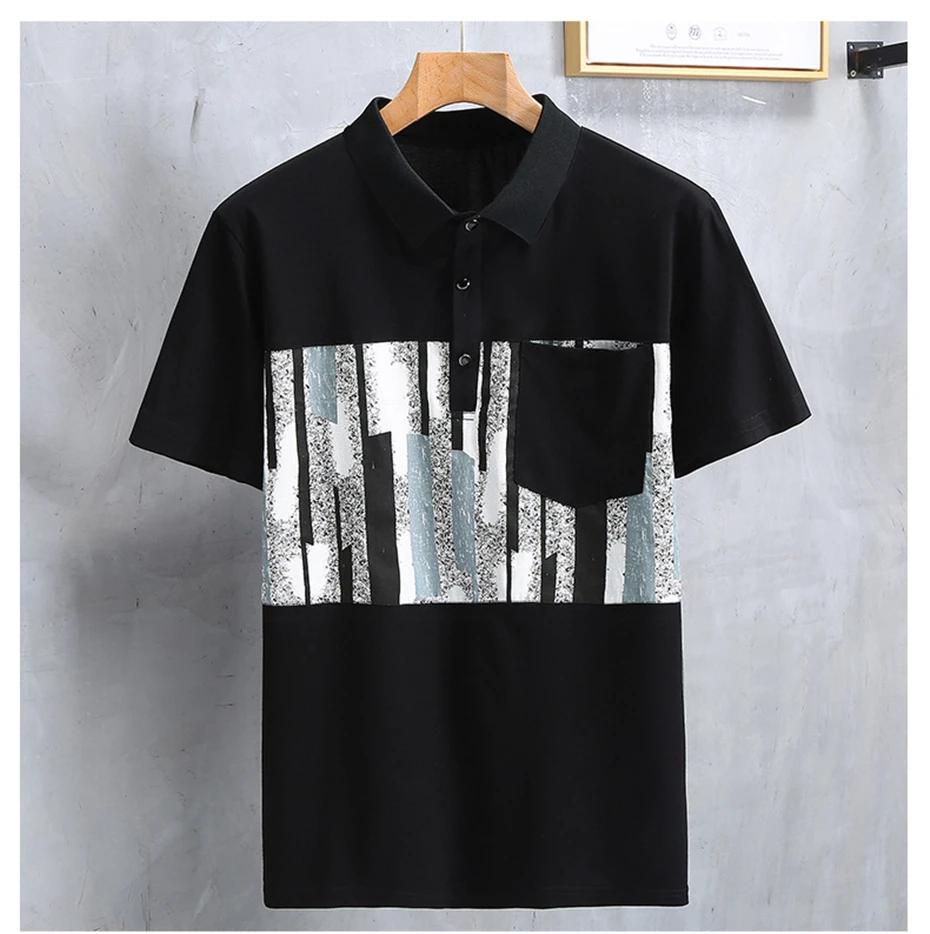 

Мужская рубашка-поло с коротким рукавом, размеры 10XL, 11XL
