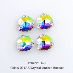 28-Piece Colorful Crystal Sew-On Rhinestone Set - 12x12mm (AB 130)