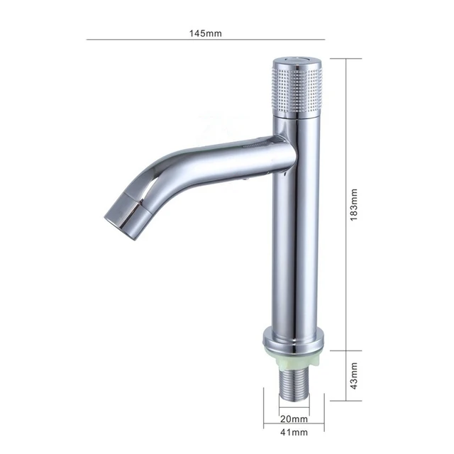 Basin Faucet Single Hole Cold Sink Water Tap Bathroom Cabinet Washbasin Faucet Black Silver Stainless Steel Deck Mounted Faucets 5
