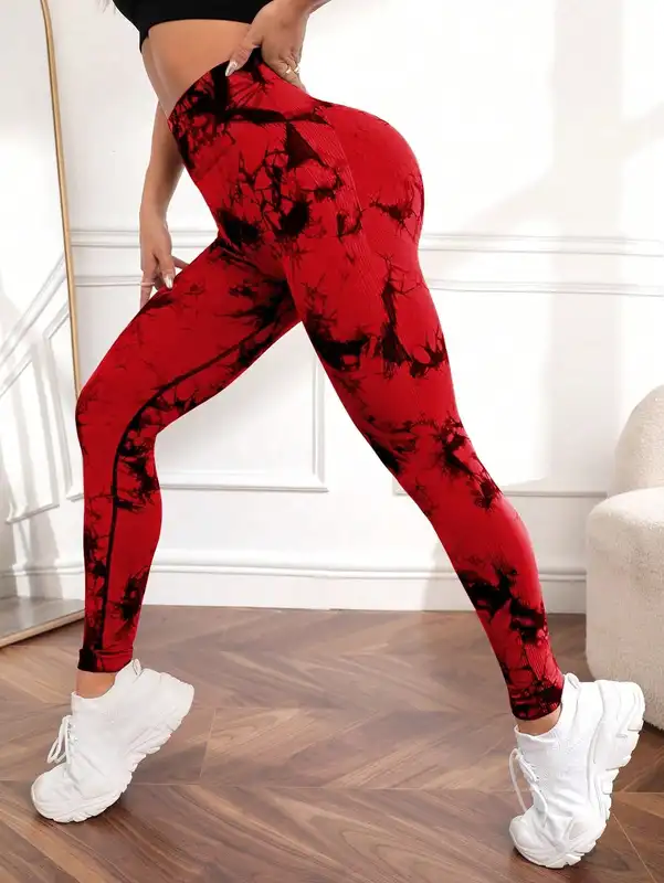 CZGUKE New Tie Dye Yoga Pants Sport Leggings Women Seamless High Waist Push Up Woman Tights Fitness Workout Leggins Gym Clothing