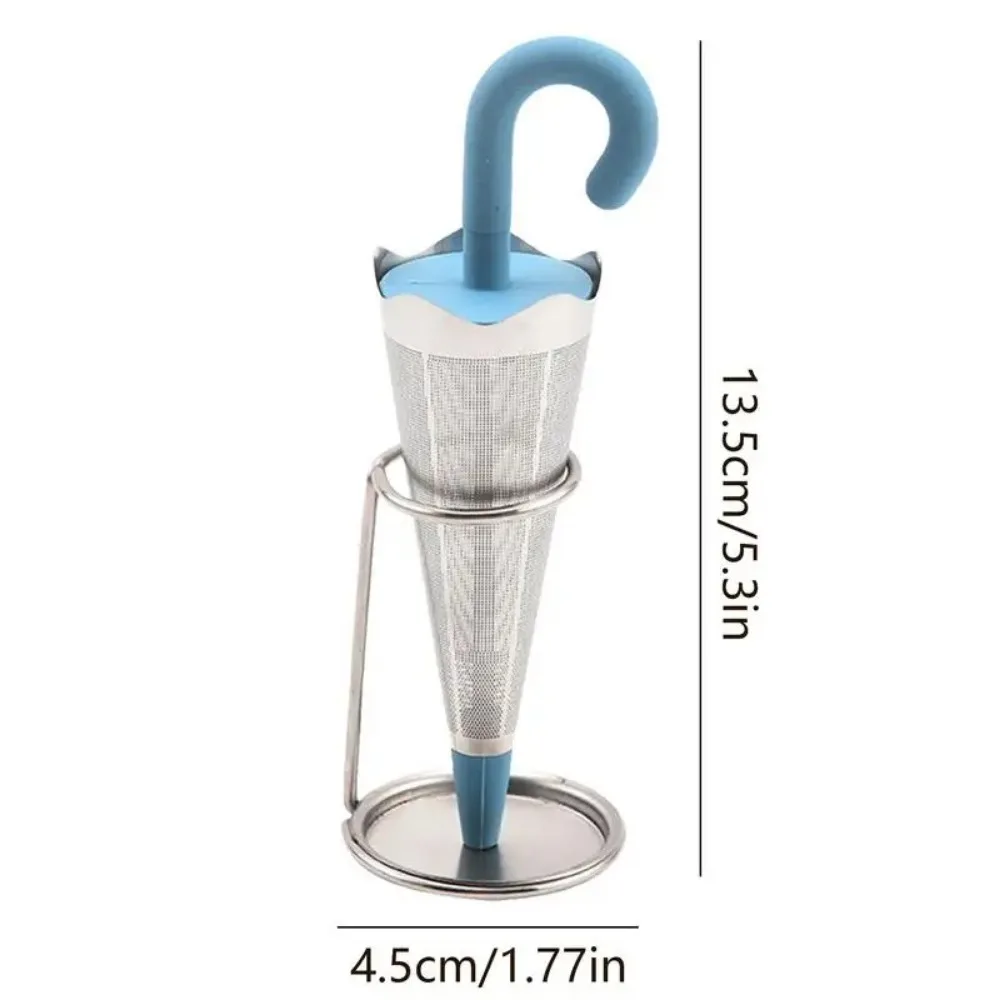 1PC Cute Umbrella Tea Infuser-Stainless Steel Loose Leaf Tea Strainer Handy Kitchen Accessories for Lovers Easy to Use&Clean