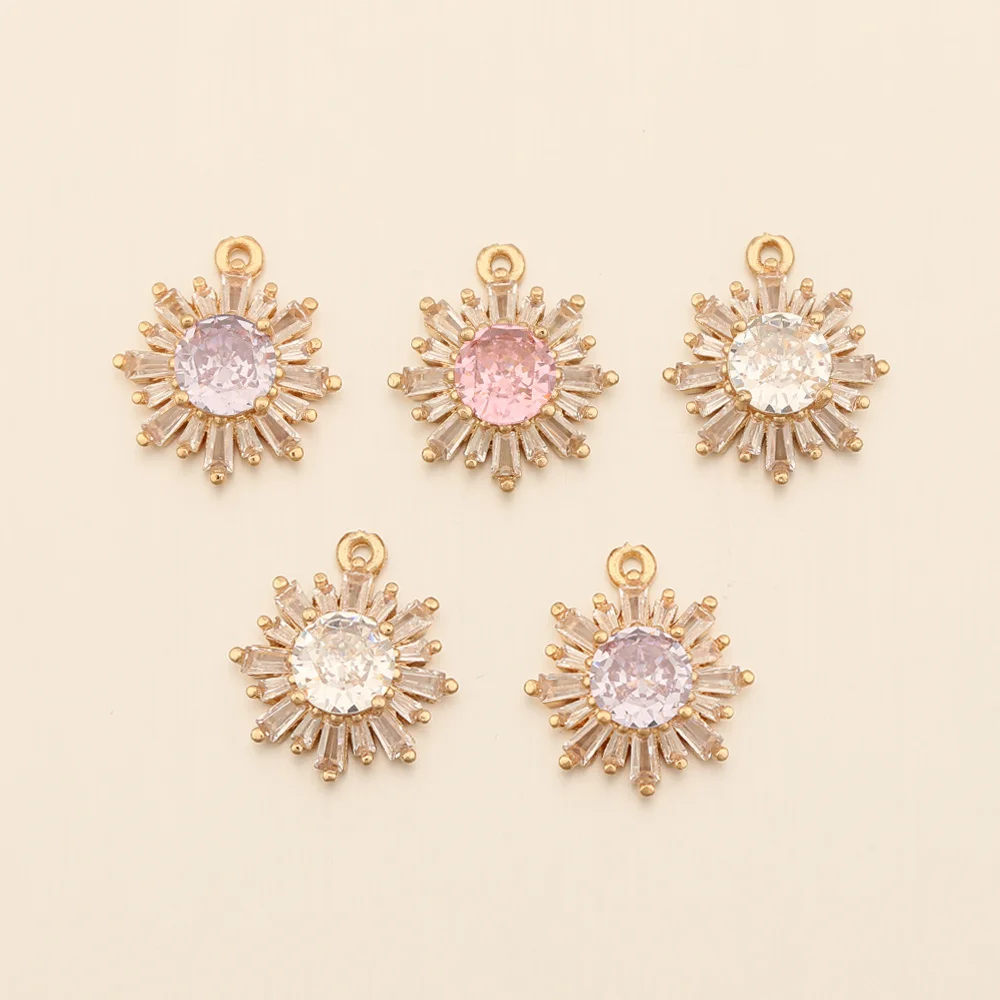 Cordial Design 16*18MM 30Pcs Rhinestone Pendant/CZ Charms/Flower Shape/Hand Made/DIY Jewelry Parts/Jewelry Findings & Components - cordial