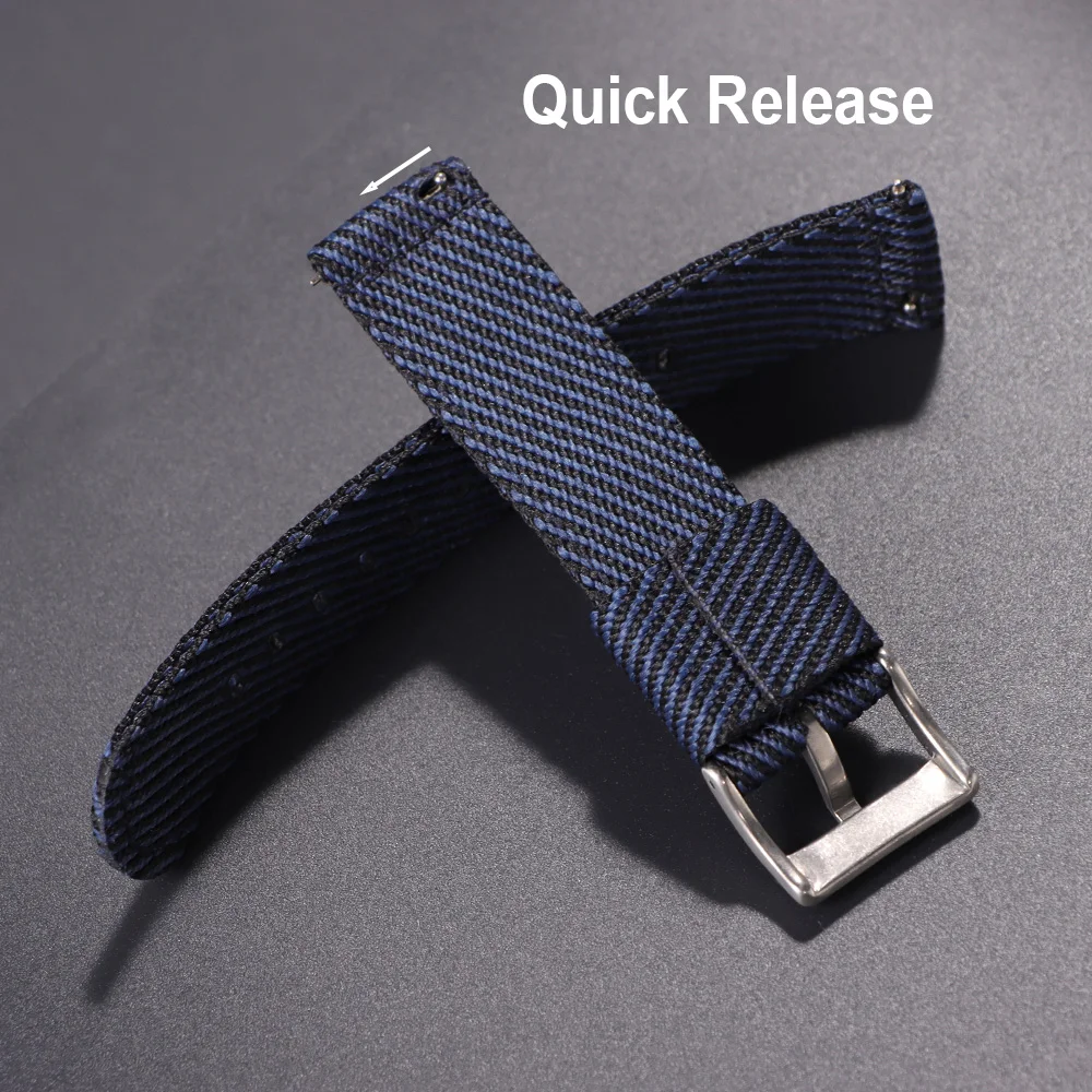 Premium Smooth Nylon Quick Release Watch Strap - Woven Replacement Wristband