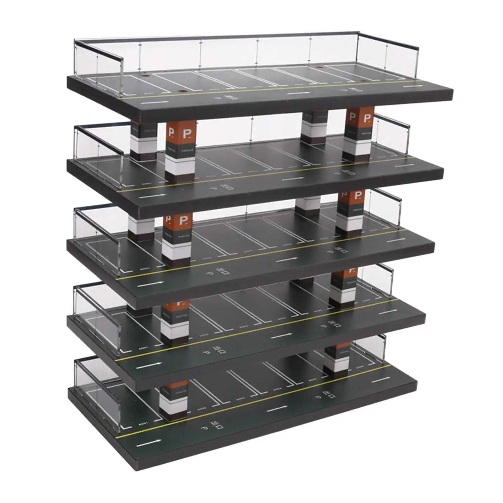 

1/64 Parking Lot Display Case Protection Organizer Collectibles Ornaments Easy Assembly Mini Model Car Storage Box Desktop Decor