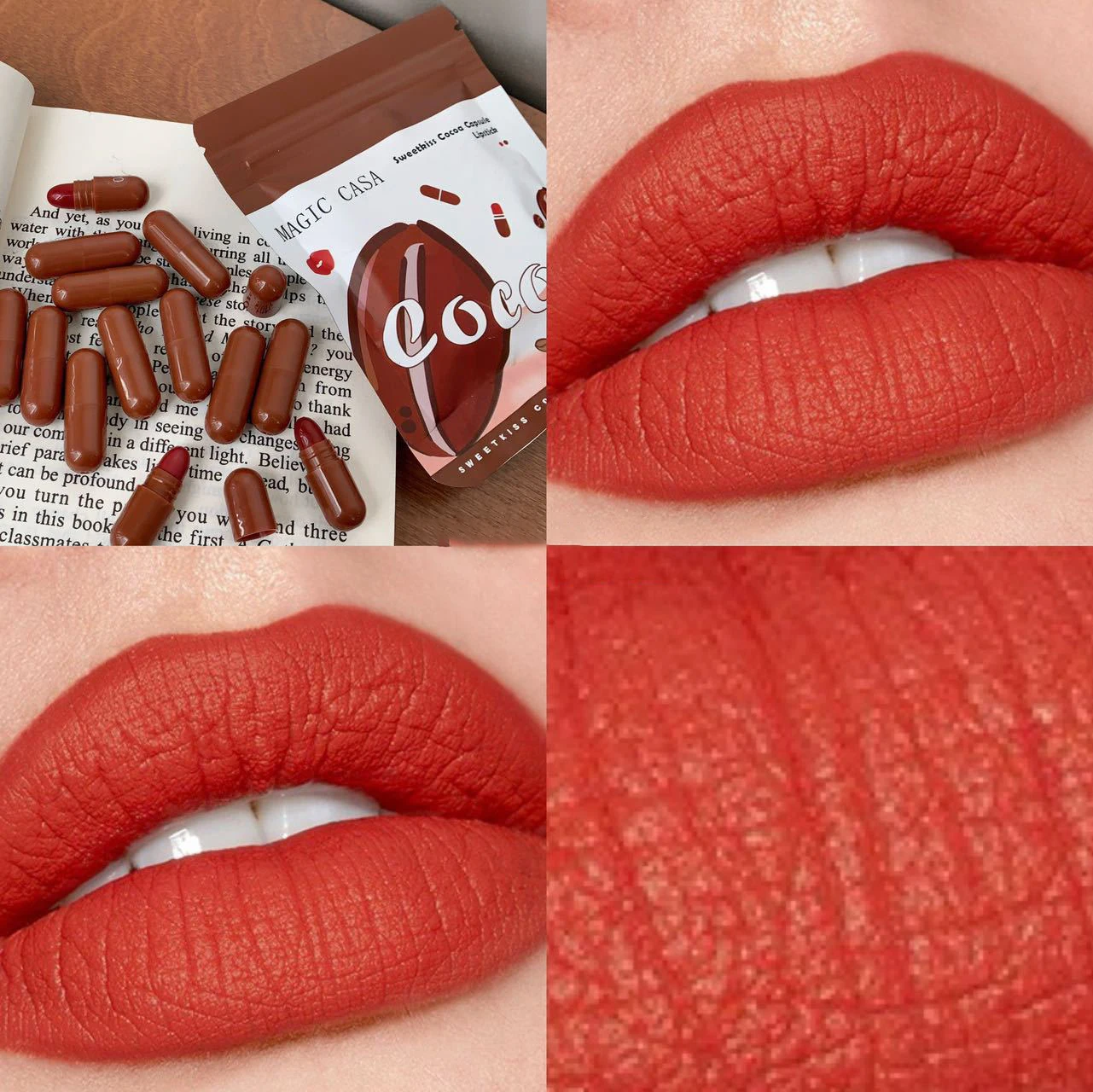 Coco Capsule Lipstick Set Matte Waterproof Lip Glaze 10 Colours_voghion.com