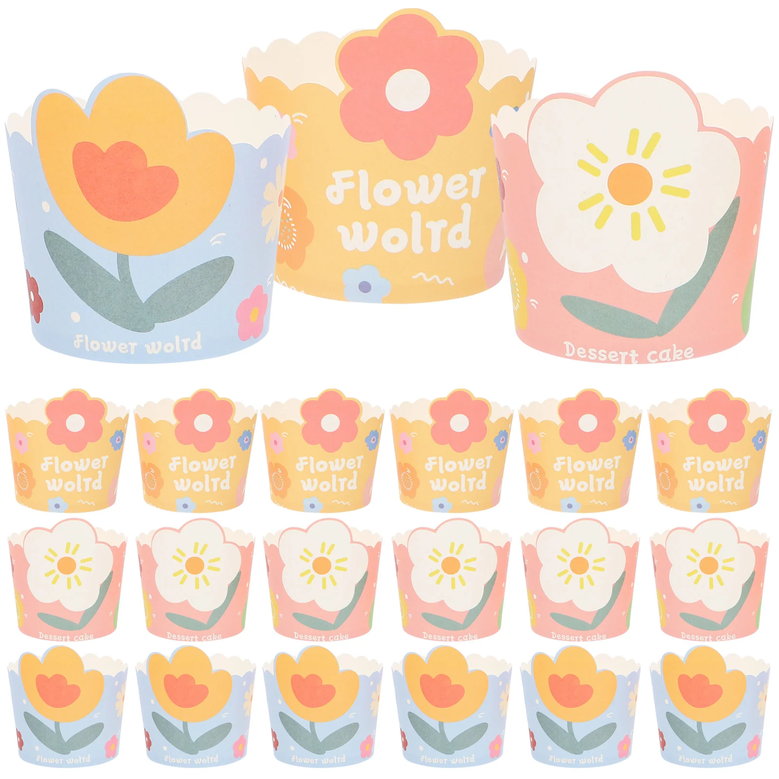 

Paper Cake Cup Wrappers Flower Patterned Baking Liner Muffin Cupcake Liners Grease Proof Cake Wrappers Cake Tool
