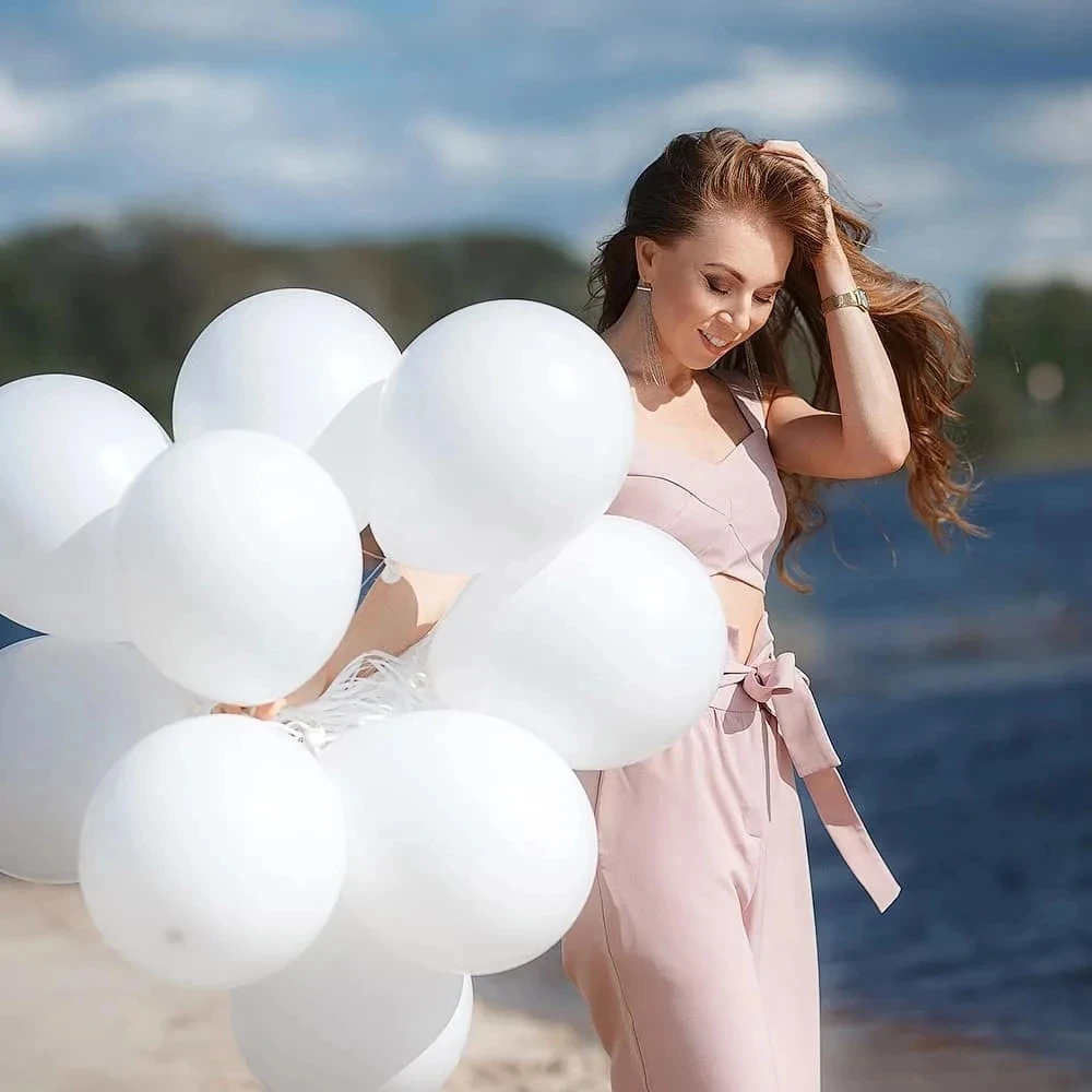 5/10/12/18/36inch White Latex Balloon Party Balloon Set for Baby Shower Wedding