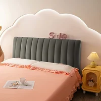 Housse de tête de lit matelassée en peluche tout compris, couverture de tête de lit en velours doux, housse de protection de chevet en flanelle chaude d'hiver 1