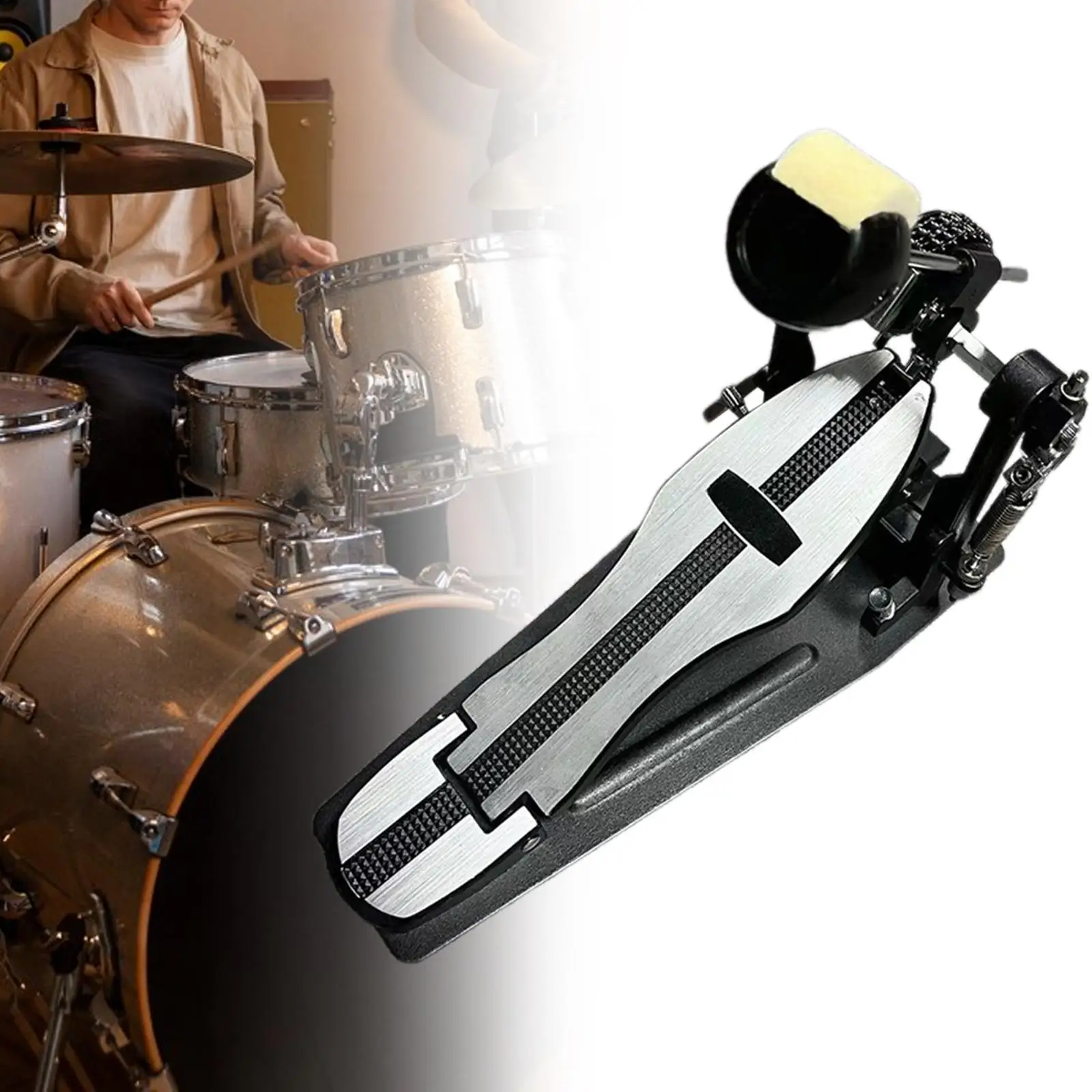 

Single Pedal Hammer Professional Drum Accessories with Beater Stick Drum Practice Pro Drummers Beginner Electronic Drums