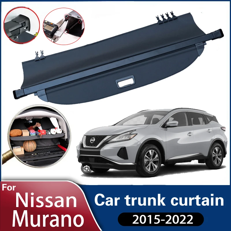 

For Nissan Murano Z52 2015~2022 2021 Car Rear Trunk Curtain Rear Rack Partition Shelter Covers Scratch Fesistant Car Accessories