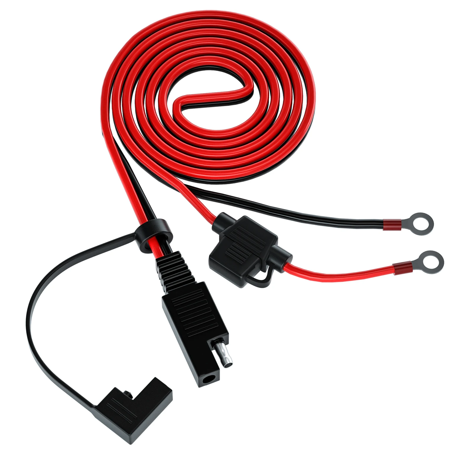 

1pcs Ring Terminal Harness 12v Battery Charger Connectors SAE Quick Disconnect Extension Cable with 10A Fuse for Motorcycle Car