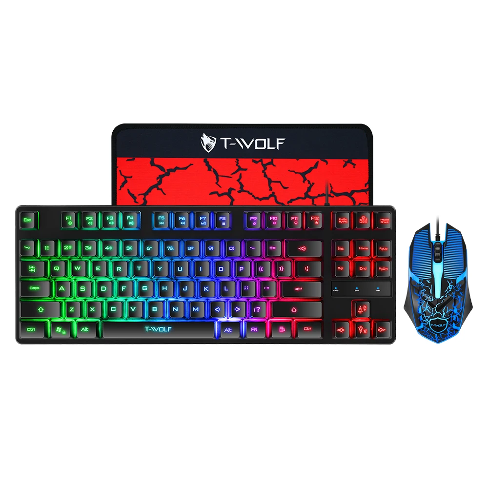 t-wolf-tf260-87-keys-rgb-3-in-1-combo-mouse-pad-led-backlit-wired