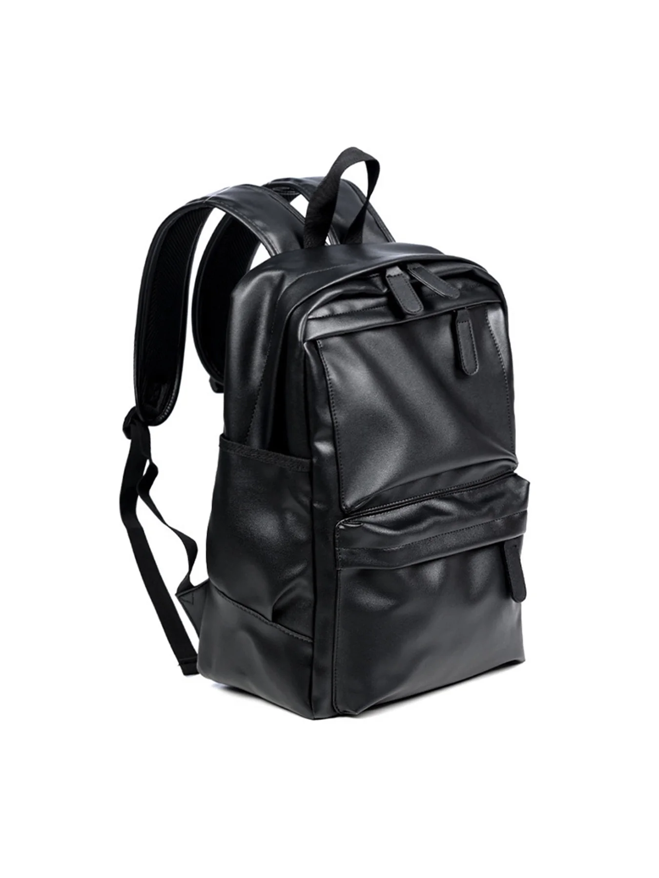 Men's Fashion Backpack PU Leather Waterproof Casual Travel Bag for 14-Inch Laptop S4961622b130d4b43b879136148d16e24r