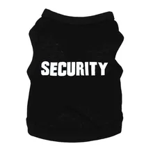 

Pet Clothing Dog Clothes Fashion Foreign Trade Single Printed Security Guard Small Dogs Vest Black Pink Spring and Summer New