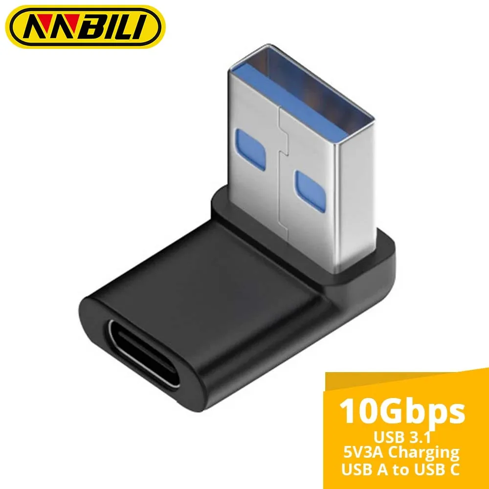 Premium Right Angle USB 3.0 to Type C Adapter