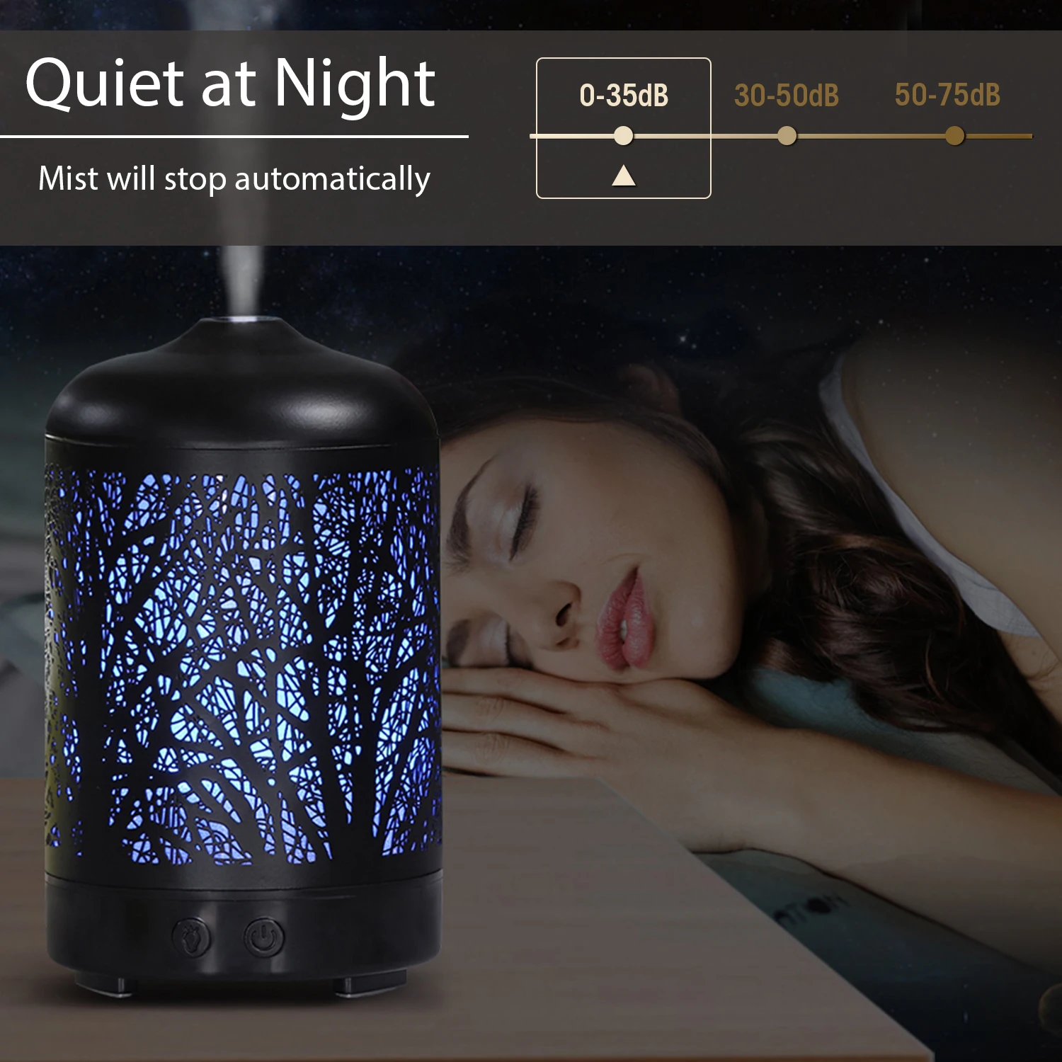 Branch Iron Art Air Humidifier Essential Oil Diffuser 100ML With Lights Ultrasound Electric Aromatherapy Diffuser 4