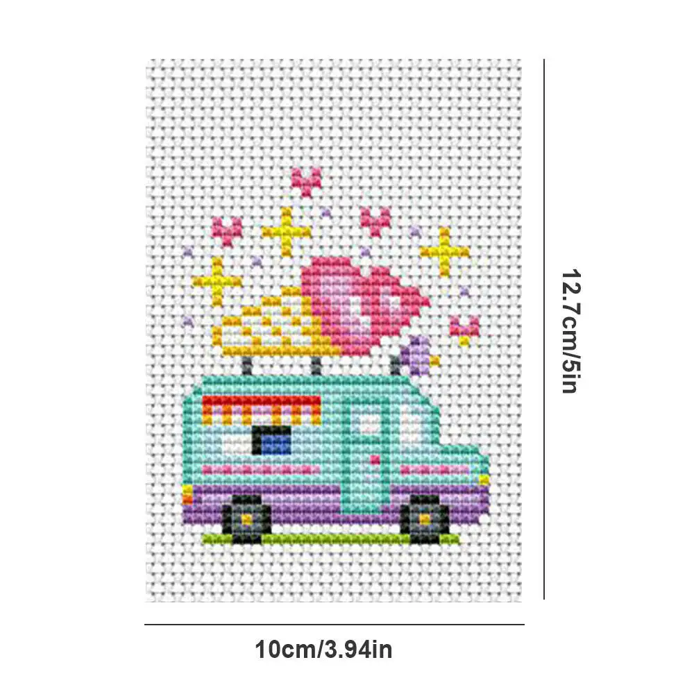 8pcs New Collection Cross Stitch Set Cartoon 11CT Printed Canvas Embroidery Rubik's Cube Needlework Home Decoration