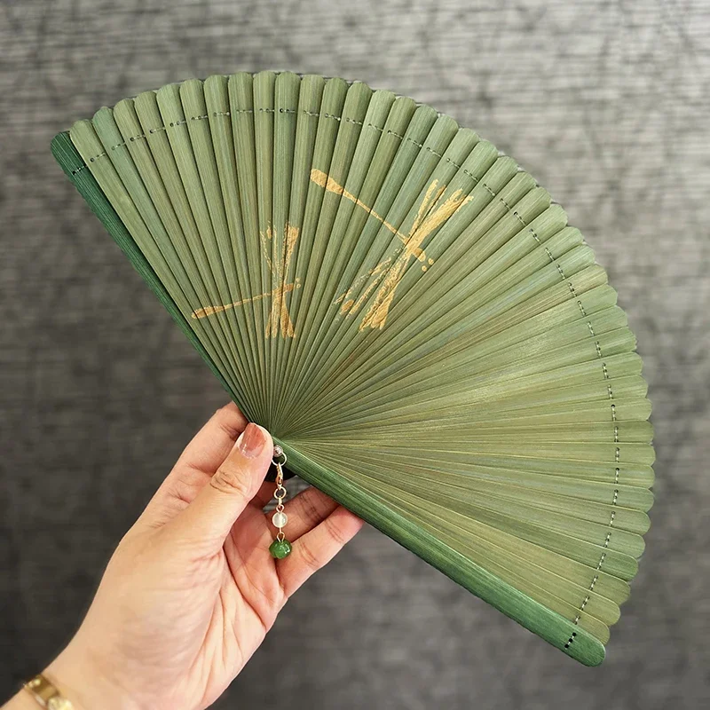 

Large Chinese Folding Fan Bamboo Personalised Hanfu Hand Folding Fan Festival Woven Ventilador Grande Room Decoration Items