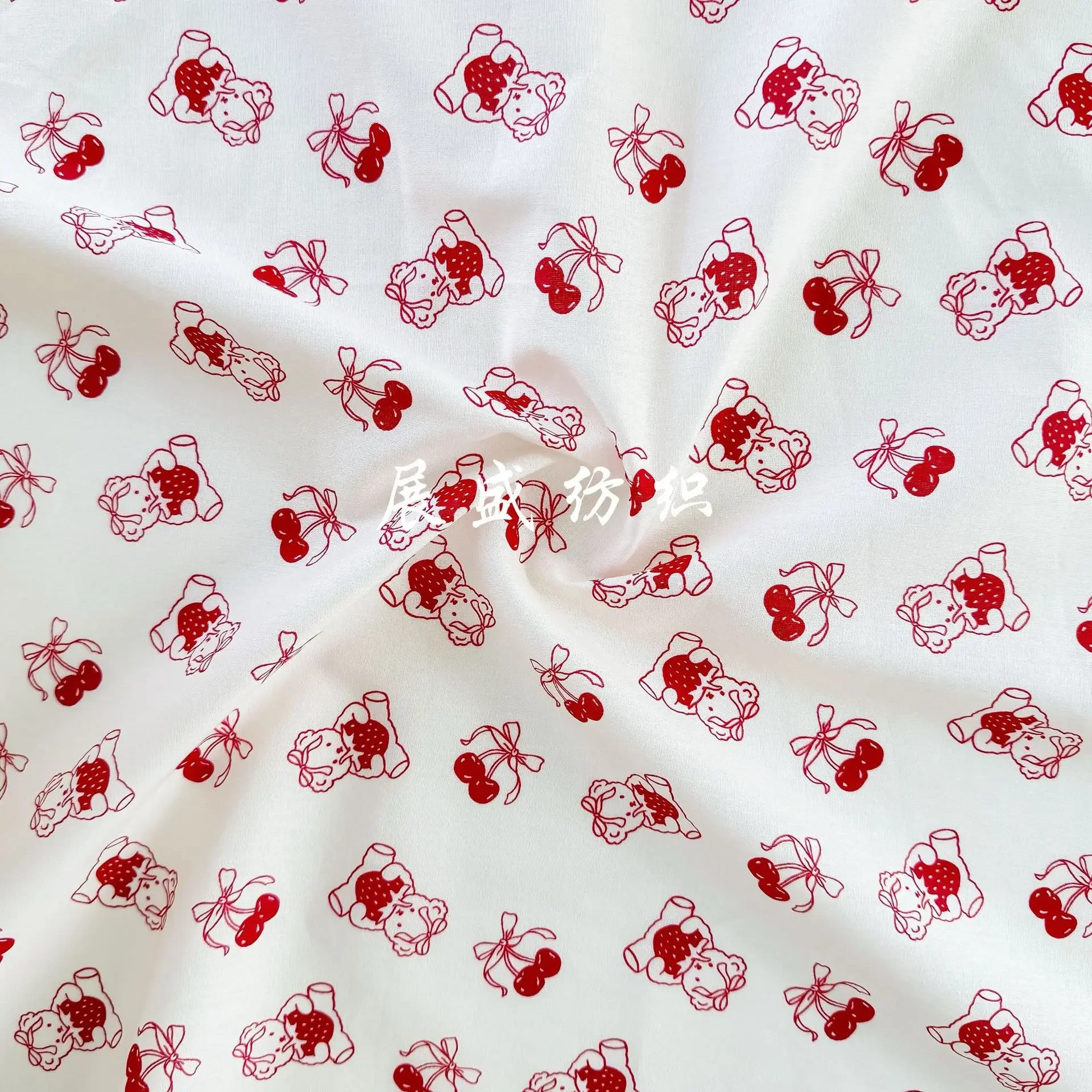 Cotton Digital Print Fabric Cute Cartoon Animal Floral Print Makeup Bag Travel Bag Nightgown Shirt Children's Clothing Dress