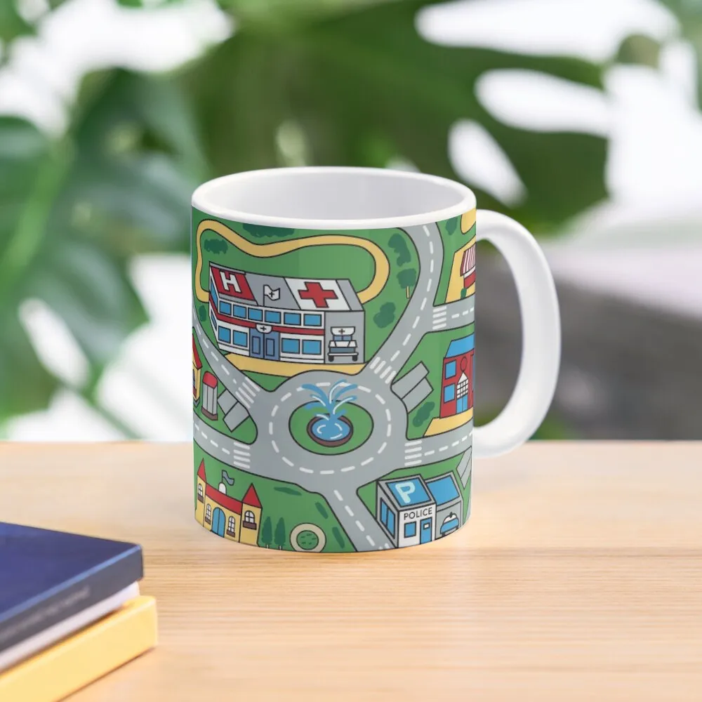 

Car City Carpet Road Rug 90s Nostalgic Toy Coffee Mug Beer Cups Thermo Cups For Kawaii Cups Mug