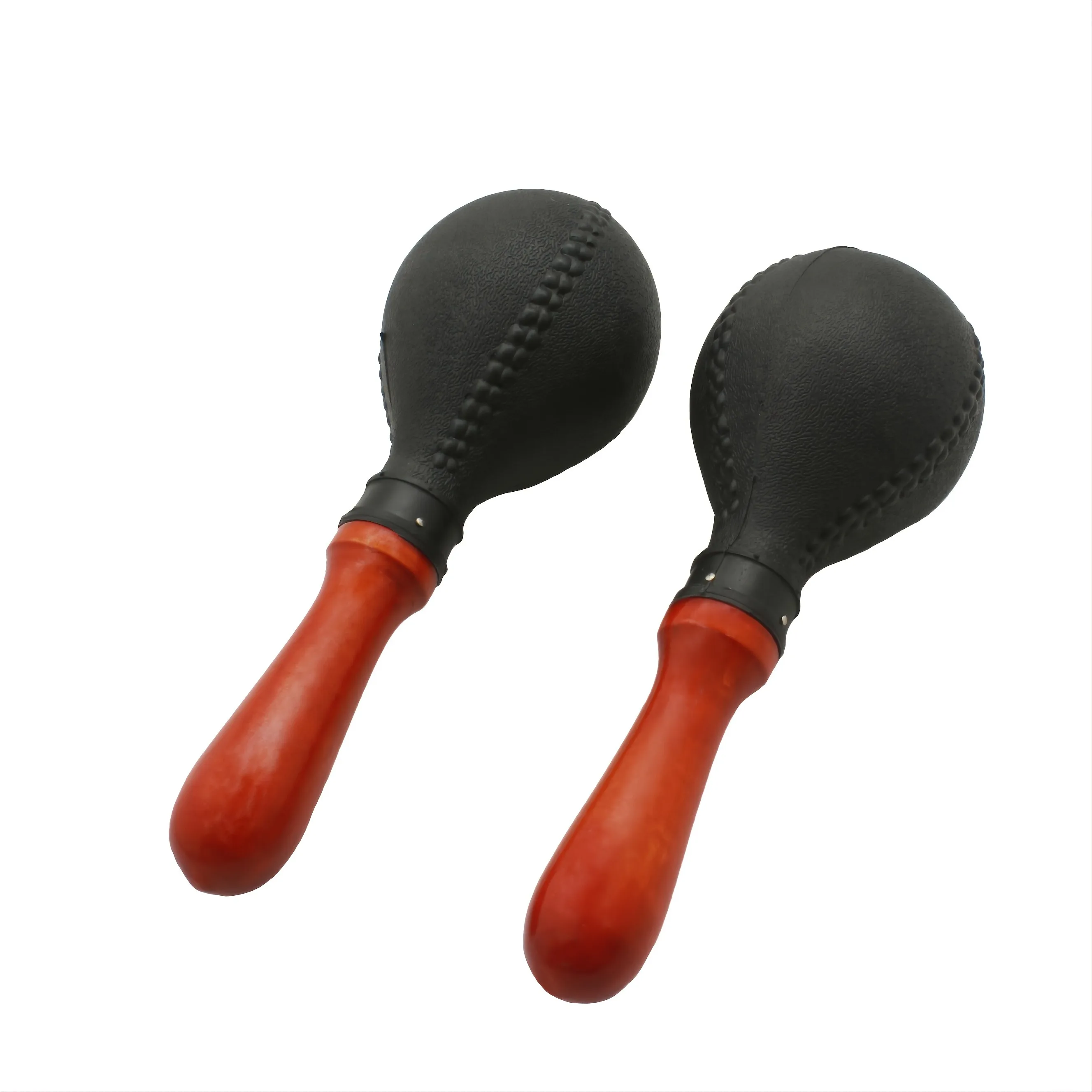 2Pcs Maracas Pair of Shakers Rattles Sand Hammer Percussion Instrument with ABS Plastic Shells and Wooden Handles