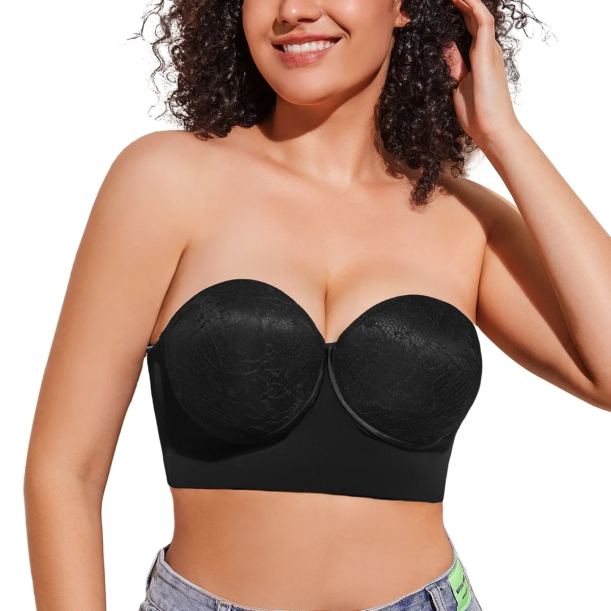 Buy Light Pad Smoothing Longline Low Back Strapless Bra from the