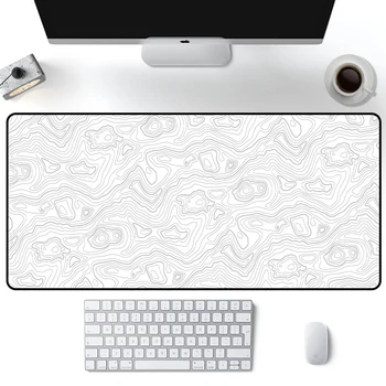 Big Art Mousepad White Black Desk Protector Pad on The Table Pads Computer Mat Xxl Mouse