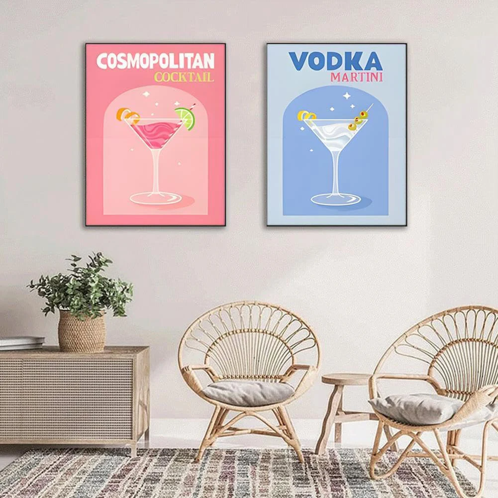 6 Pack Paint by Numbers Kit with Brush and Acrylic Paints Color By Number Painting Kits DIY Acrylic Oil Painting for Adults