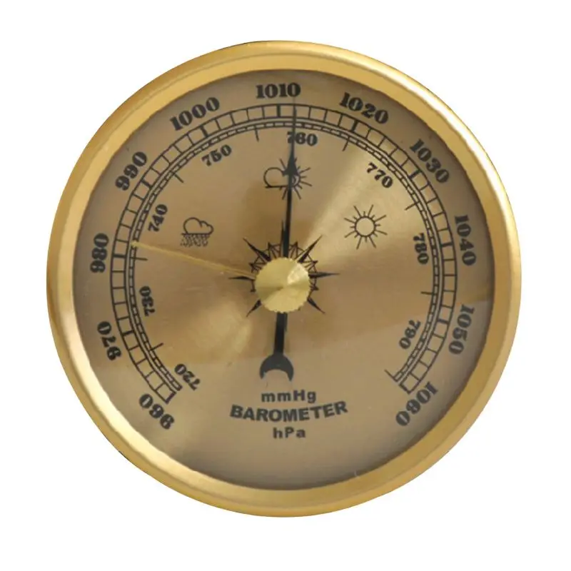 Baromètre de pression domestique, Station météo suspendue au mur en métal, thermomètre atmosphérique multifonction, hygromètre d'intérieur