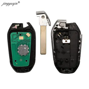 Keyforkess 434Mhz FSK 4A Chip Car Remote Key per Peugeot 3008 5008 2016 Citroen C3 C5 Smart Control Keyless Entry fob faro - Jingyuqin 434Mhz FSK 4A Chip Car Remote Key per Peugeot 3008 5008 2016 Citroen C3