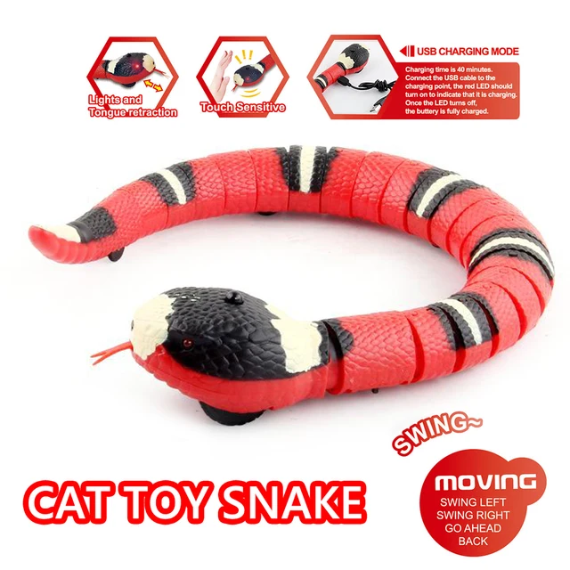 USB recargable serpiente juguete inteligente de detección coral serpiente  simulación inteligente evitación inteligente de obstáculos