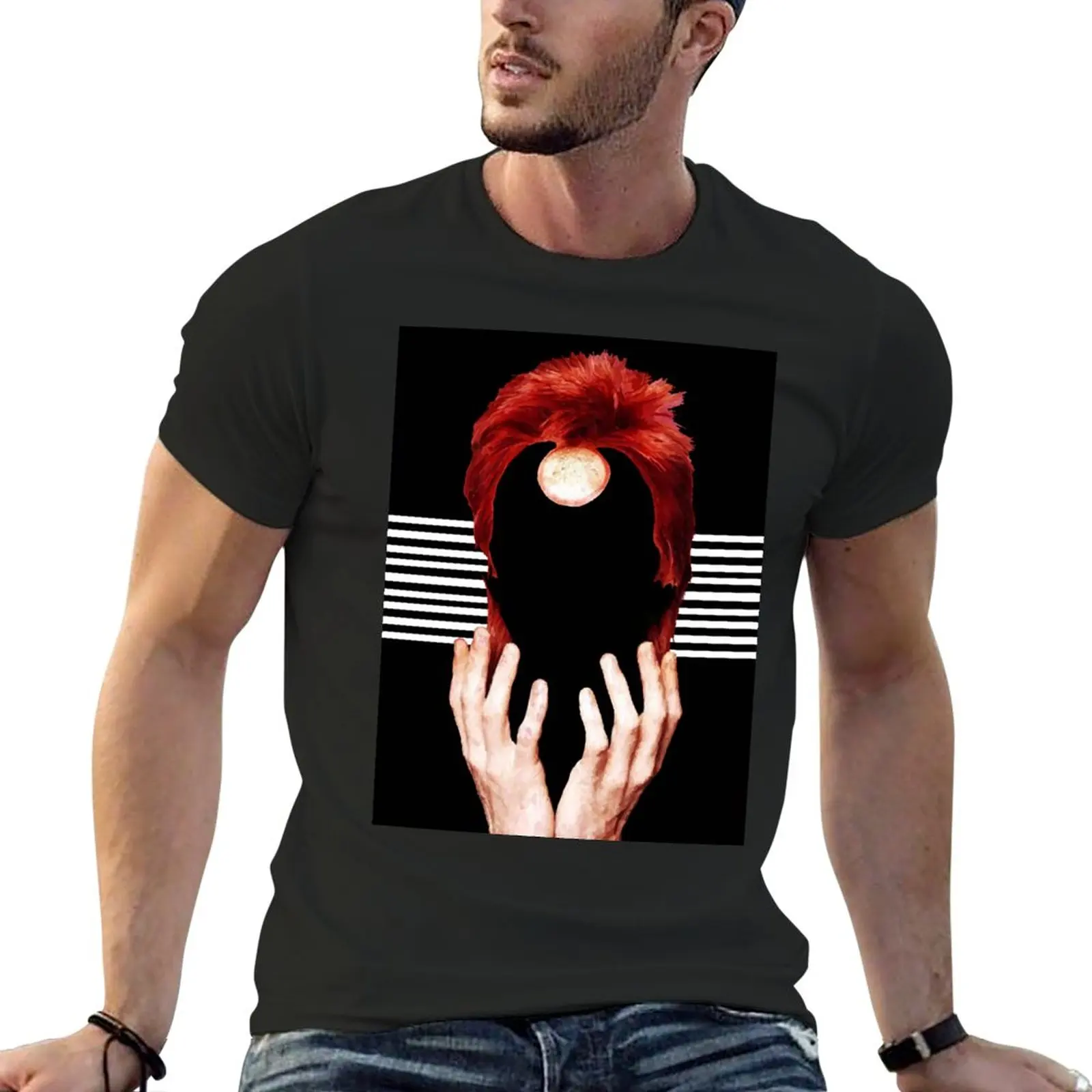 

New Ziggy Stardust inspired Print T-Shirt korean fashion tees Men's clothing