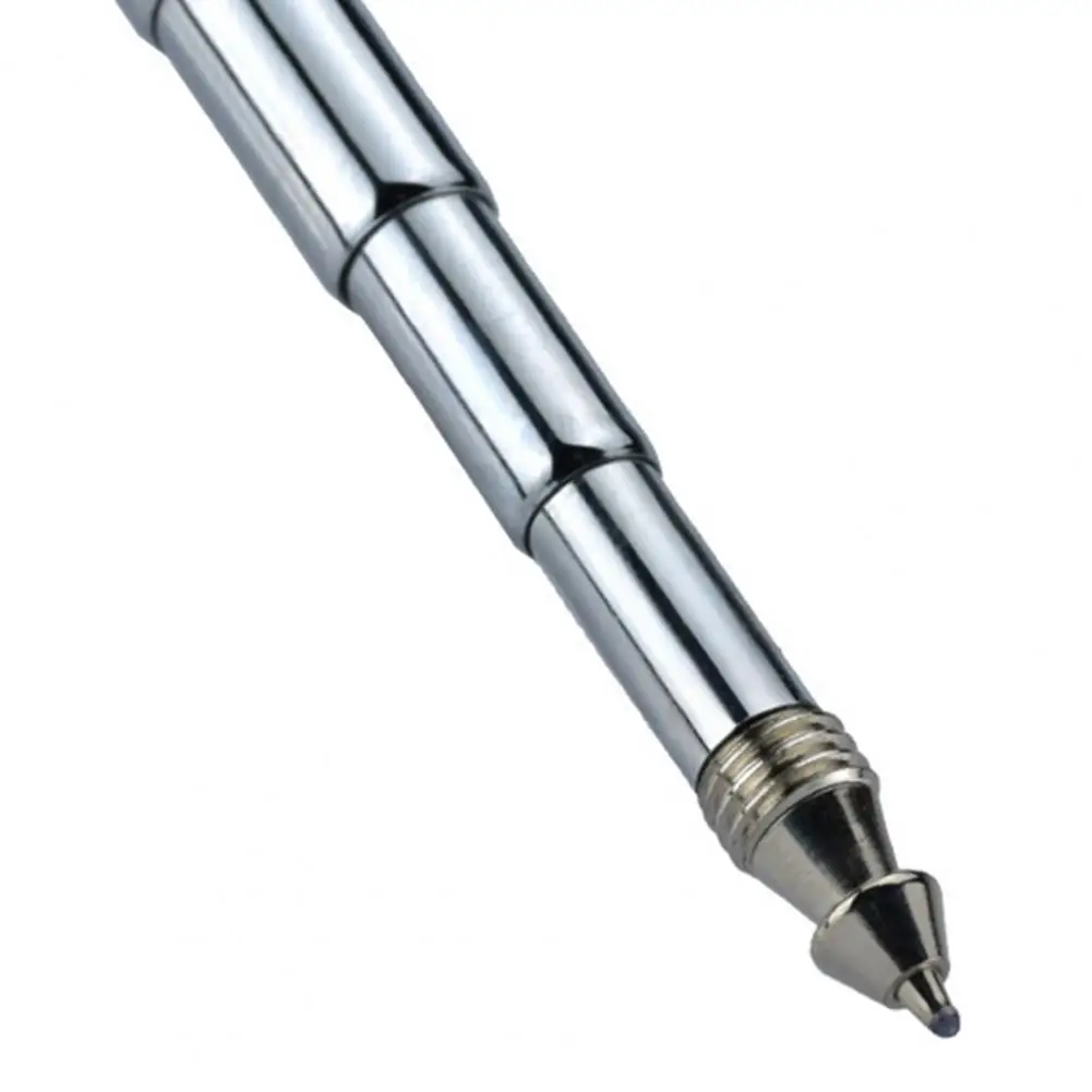 Ballpoint Pen Retractable Metal Key Ring Portable Stainless Steel Keychain Mini Telescoping Signature School Office Supplies multifunction ballpoint pen