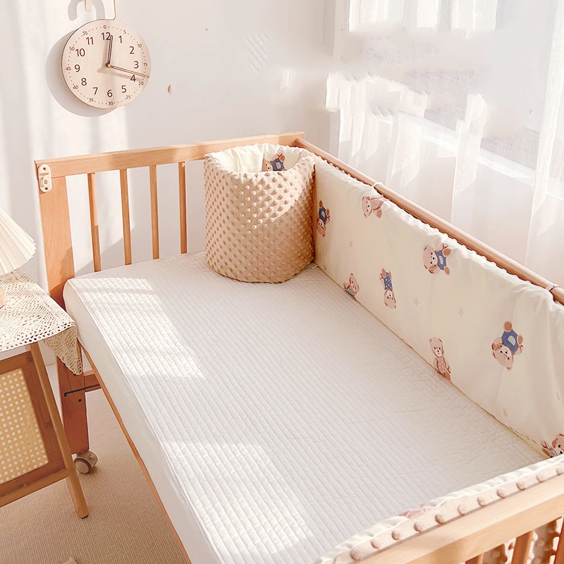 Child Bed Guardrail Fence Integrated Anti-collision Soft Bag Bed Surround Detachable Baby Crib Perimeter Protection