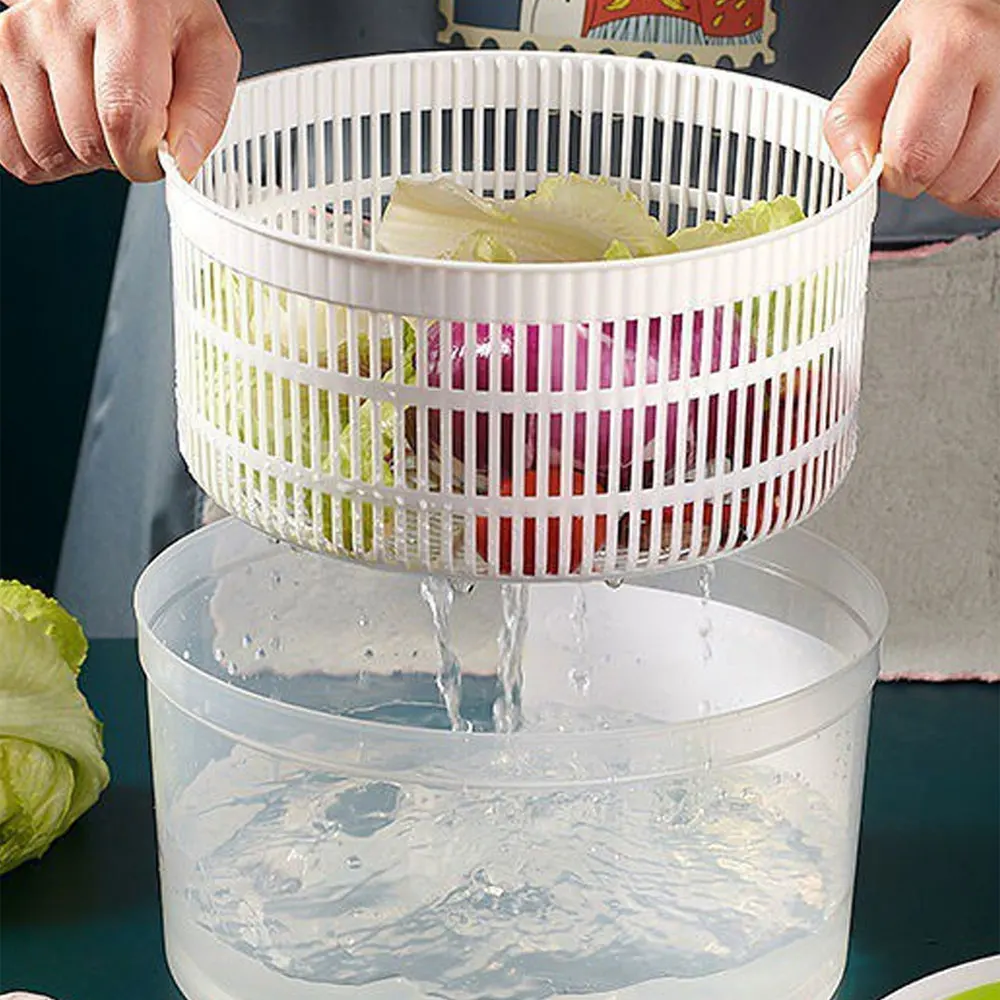 Salad Spinner Lettuce Greens Washer Dryer Drainer Crisper Strainer Washing Drying Leafy Vegetables Kitchen Tools salad spinner
