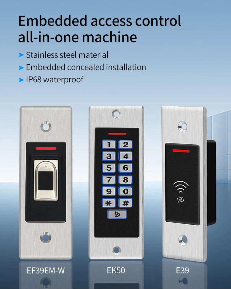 9-18V 125Khz RFID Reader Keyless Door Opener Metal Access Control Keypad IP66 Wa