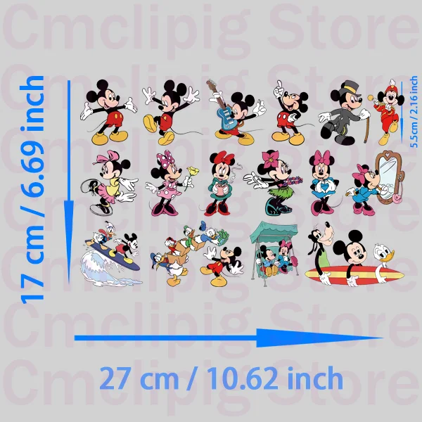 Mickey Mouse Patch Minnie Mouse Thermo-stickers for DIY Sewing