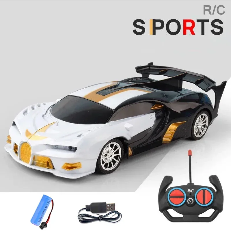 Radio Remote Control Car Rechargeable High Speed 15km/h 2.4G with LED Lights Boys and Girls Toys Remote Control Supercar Model 3